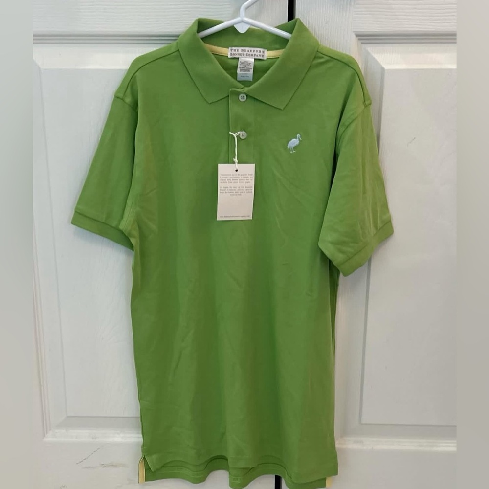 NWT The Beaufort Bonnet Company Green Polo Shirt size 10